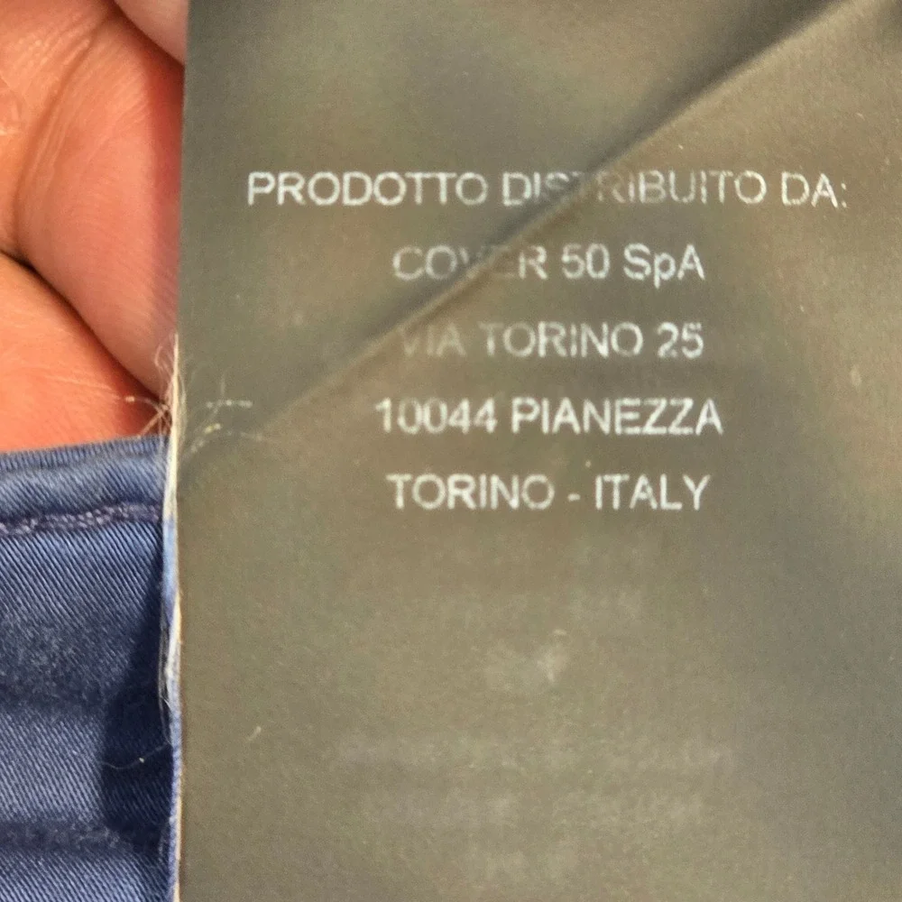 PT Torino Jazz Mens‎ 32 Blue Cotton Silk Stretch Denim Trousers Pants Italy